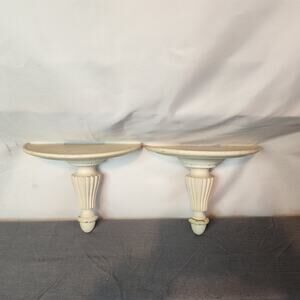 Vintage Wall Sconces-Wood- Set of 2